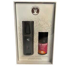 GuruNanda Ultrasonic Facial Mini Diffuser w/ Organic Rose Water Rechargeable NEW